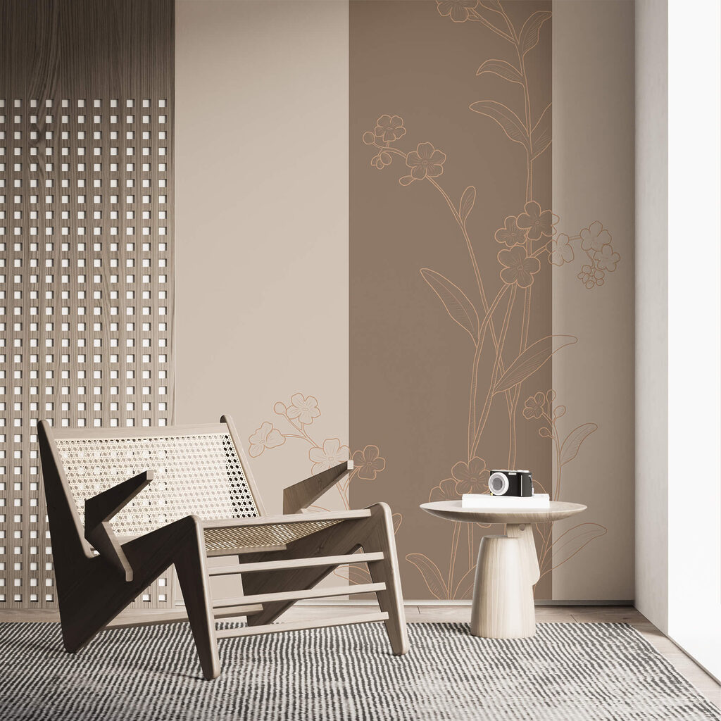 Elegancki kwiatowy wzór na spokojnym tle