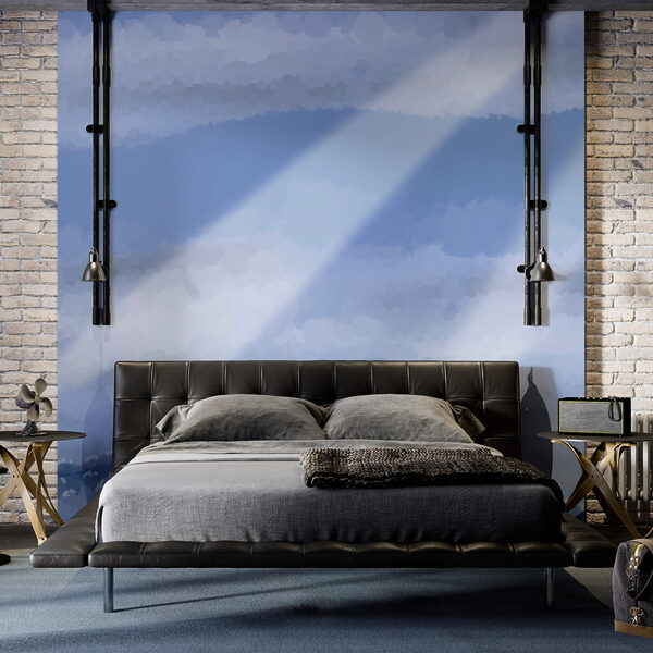 Chmury i promienie światła na niebie