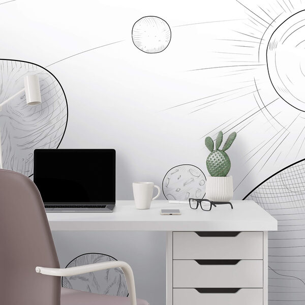 Rysunek planet i słońca