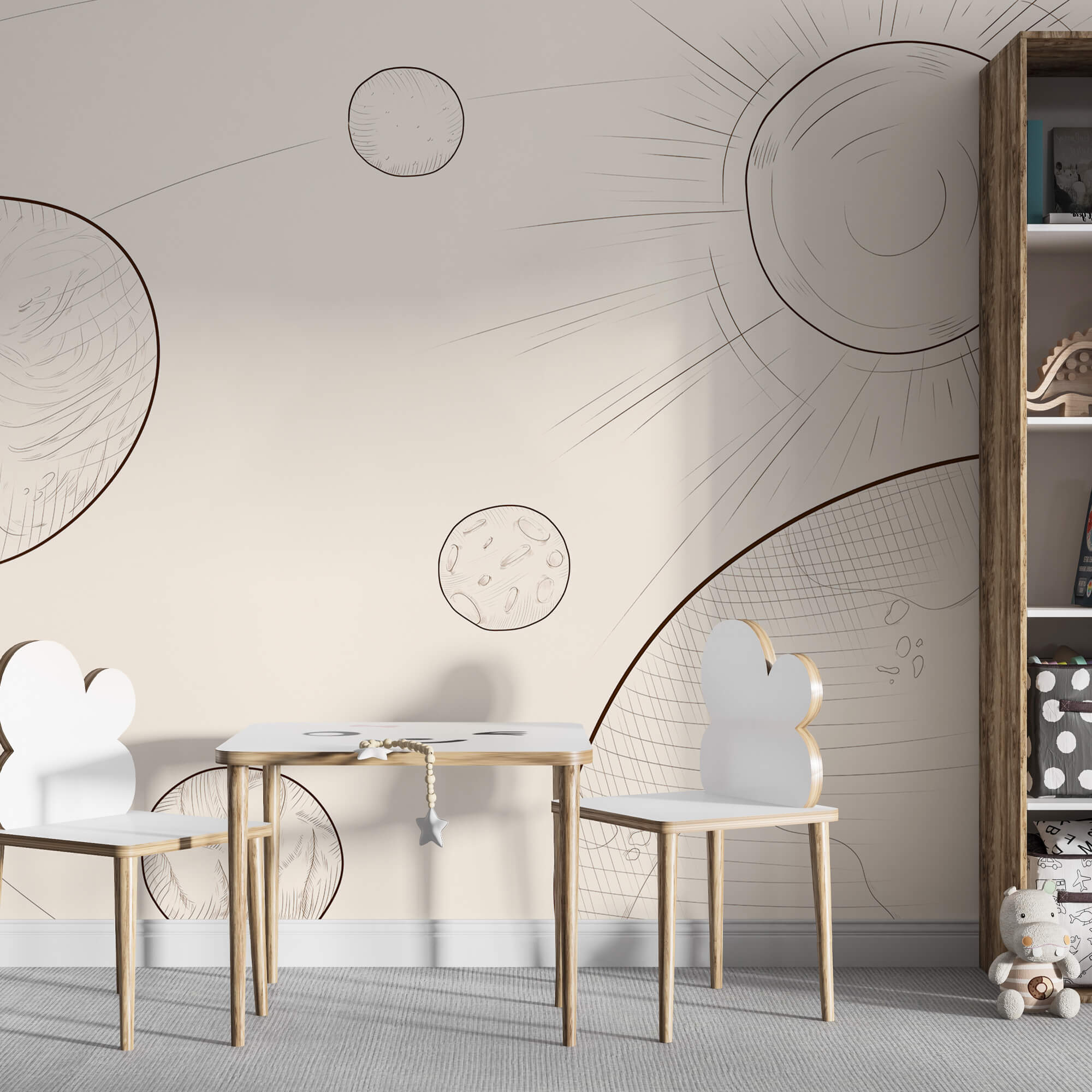 Rysunek przedstawiający Słońce i Ziemię