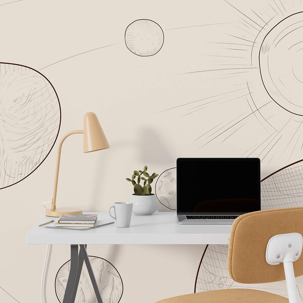 Rysunek przedstawiający Słońce i Ziemię