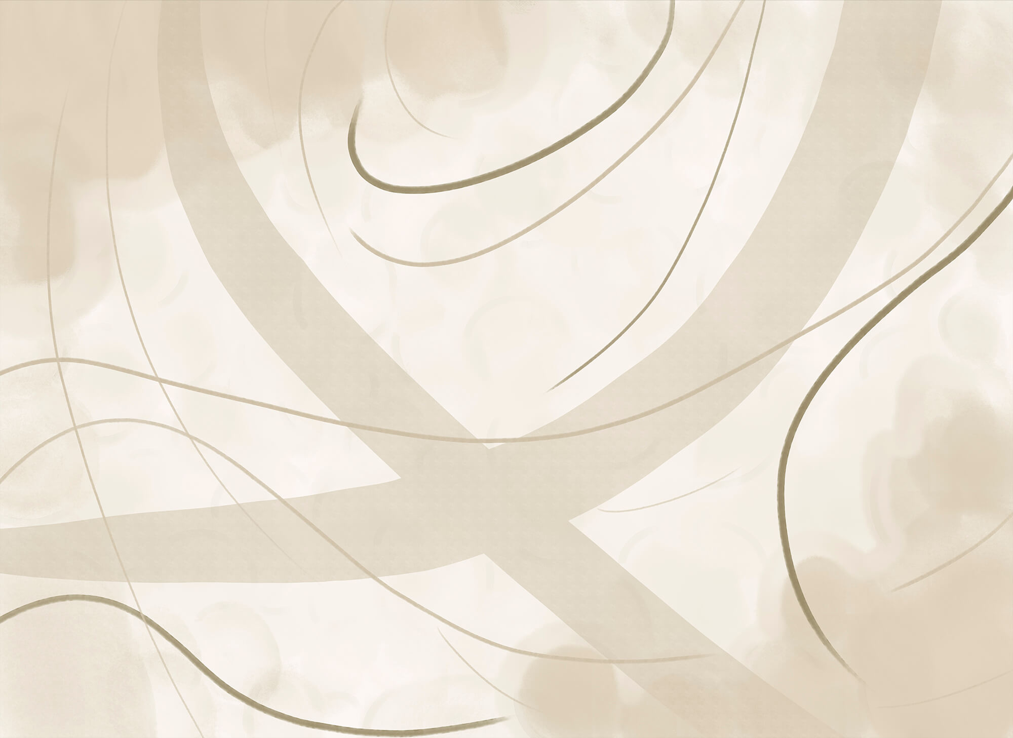 White and brown background with lines and curves
