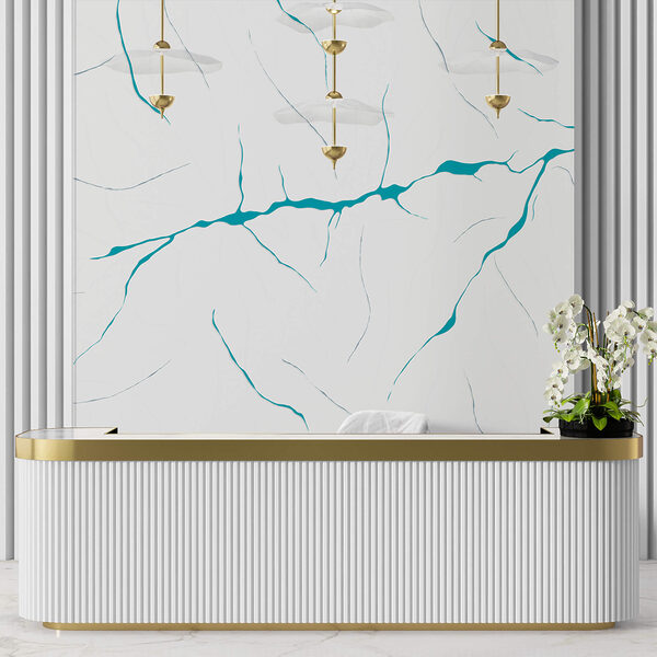 Niebieskie linie na białej powierzchni Niebieskie linie na białej powierzchni