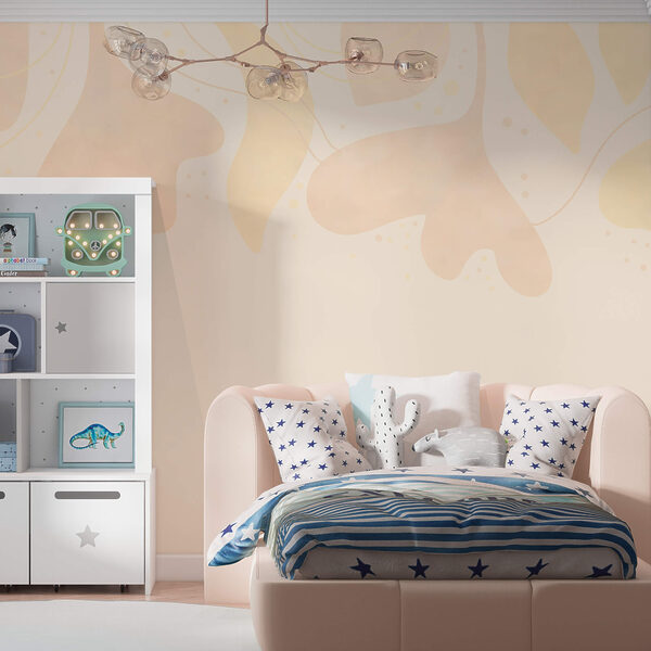 Delikatne pastelowe liście na miękkim tle