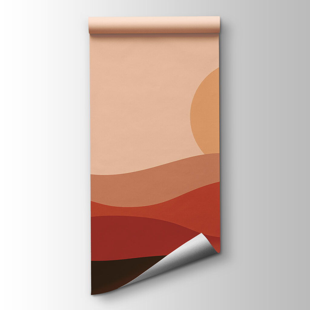 Sunset over a desert