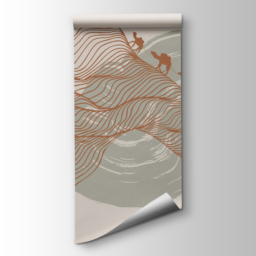 Drawing of a desert landscape