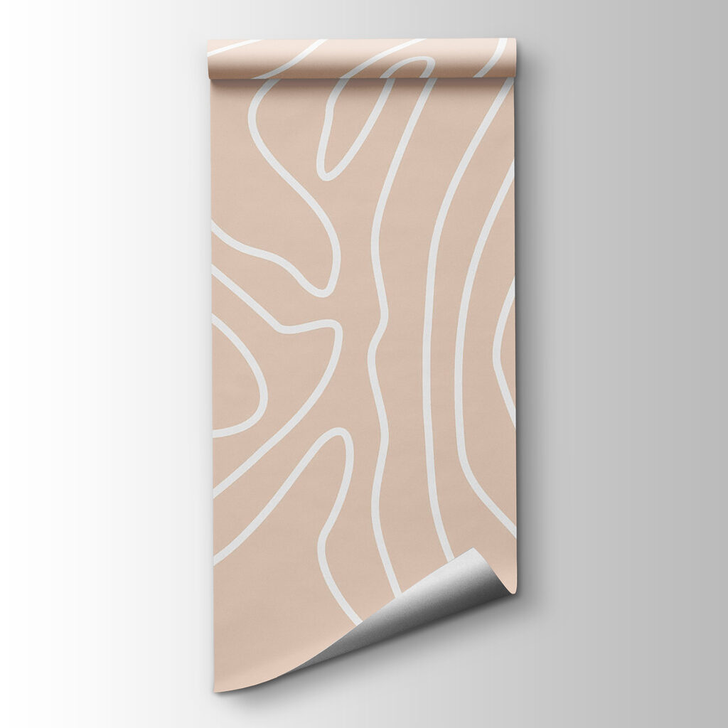 White lines on a pink background