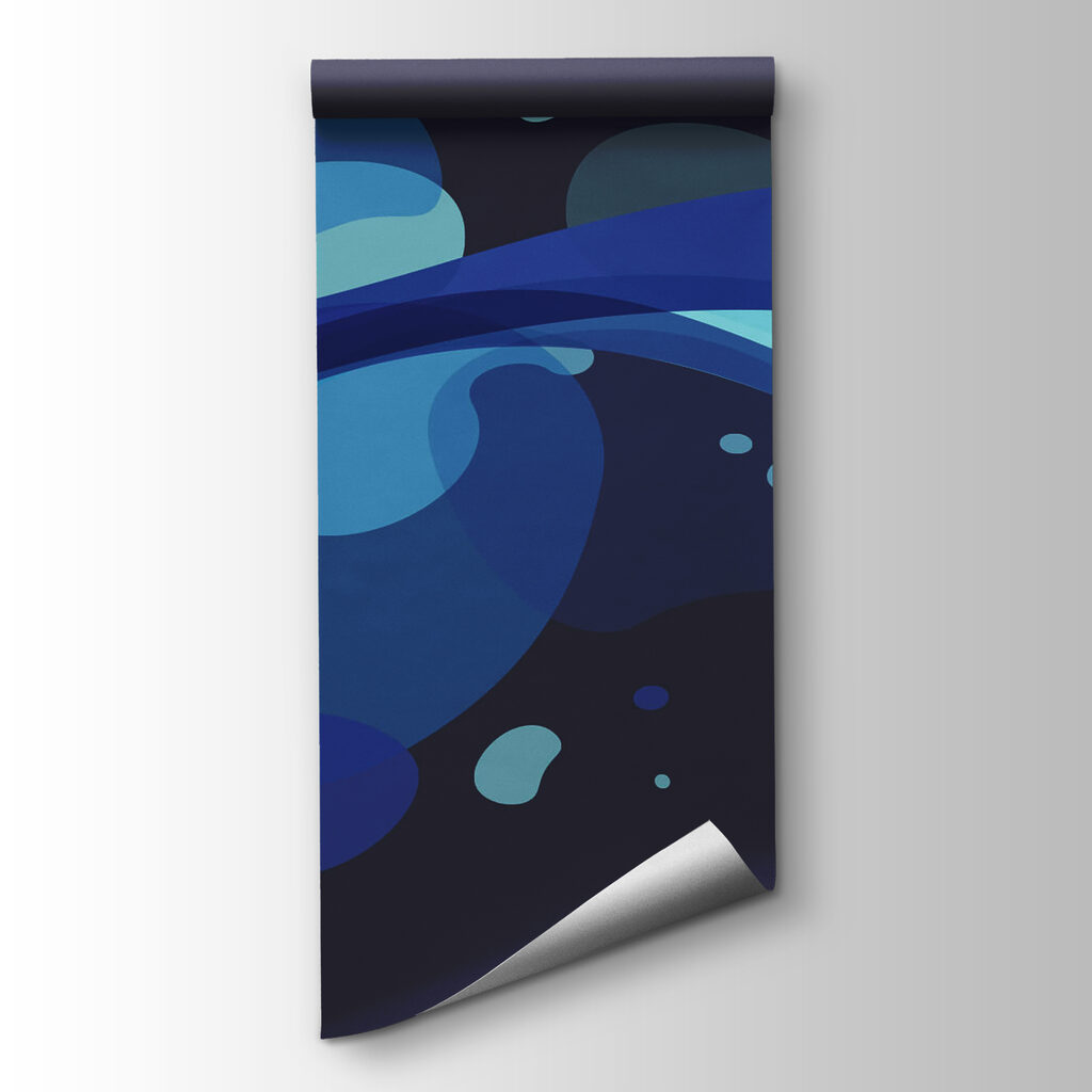 Blue and white swirly design Blue and white swirly design