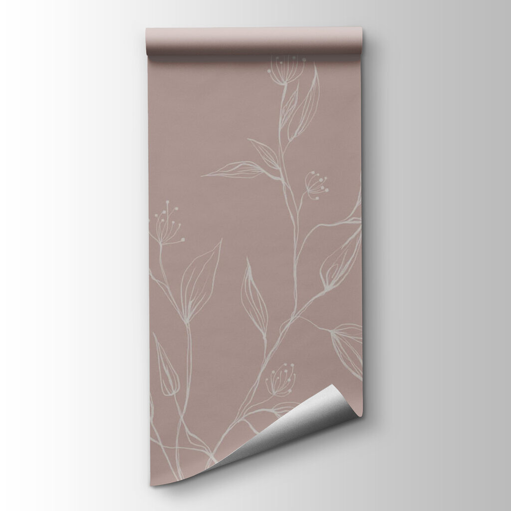 Delicate leaves on soft pastel backdrop