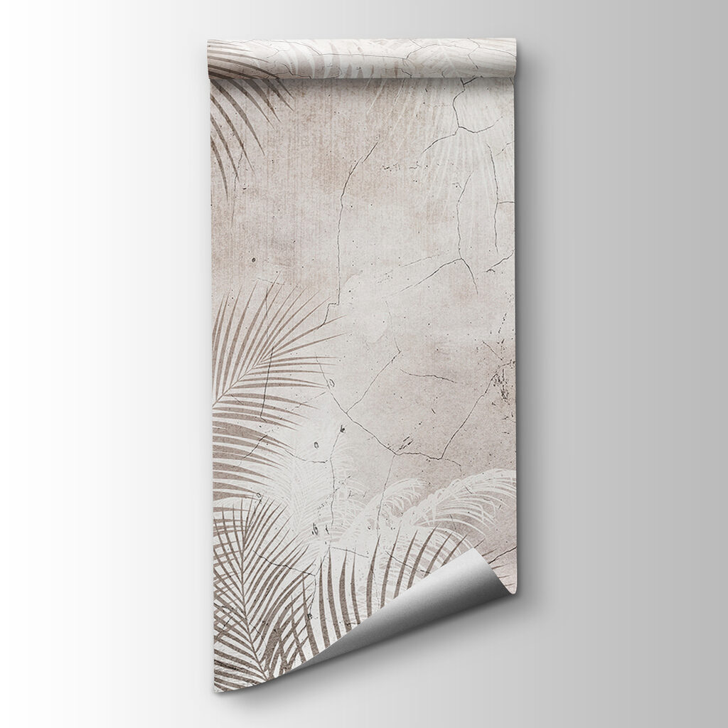 Wall with palm leaves Wall with palm leaves