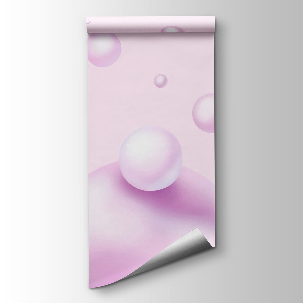 Group of pink bubbles