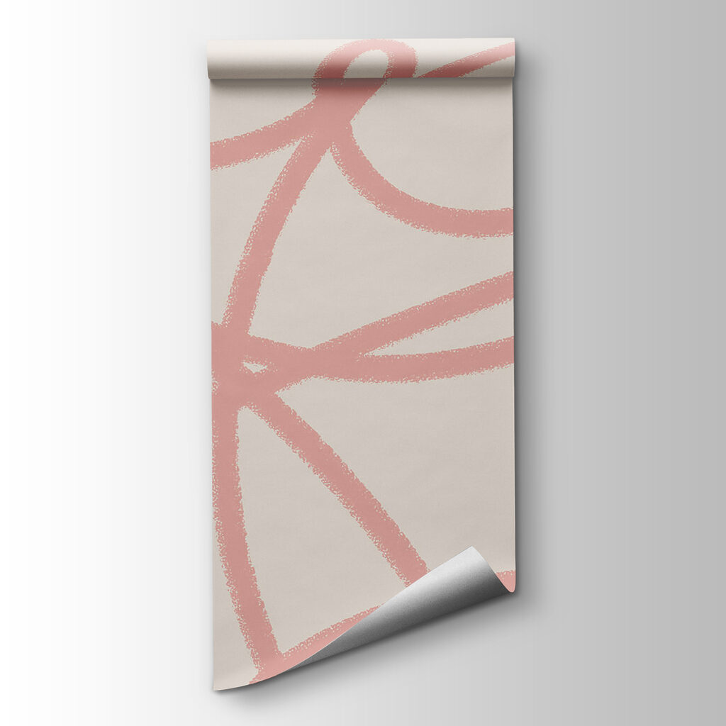 Pink lines on a white background
