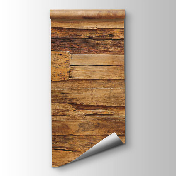 Tree next to a wood wall