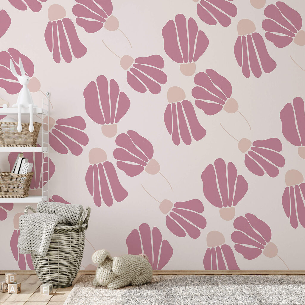 Wzór różowych kwiatów