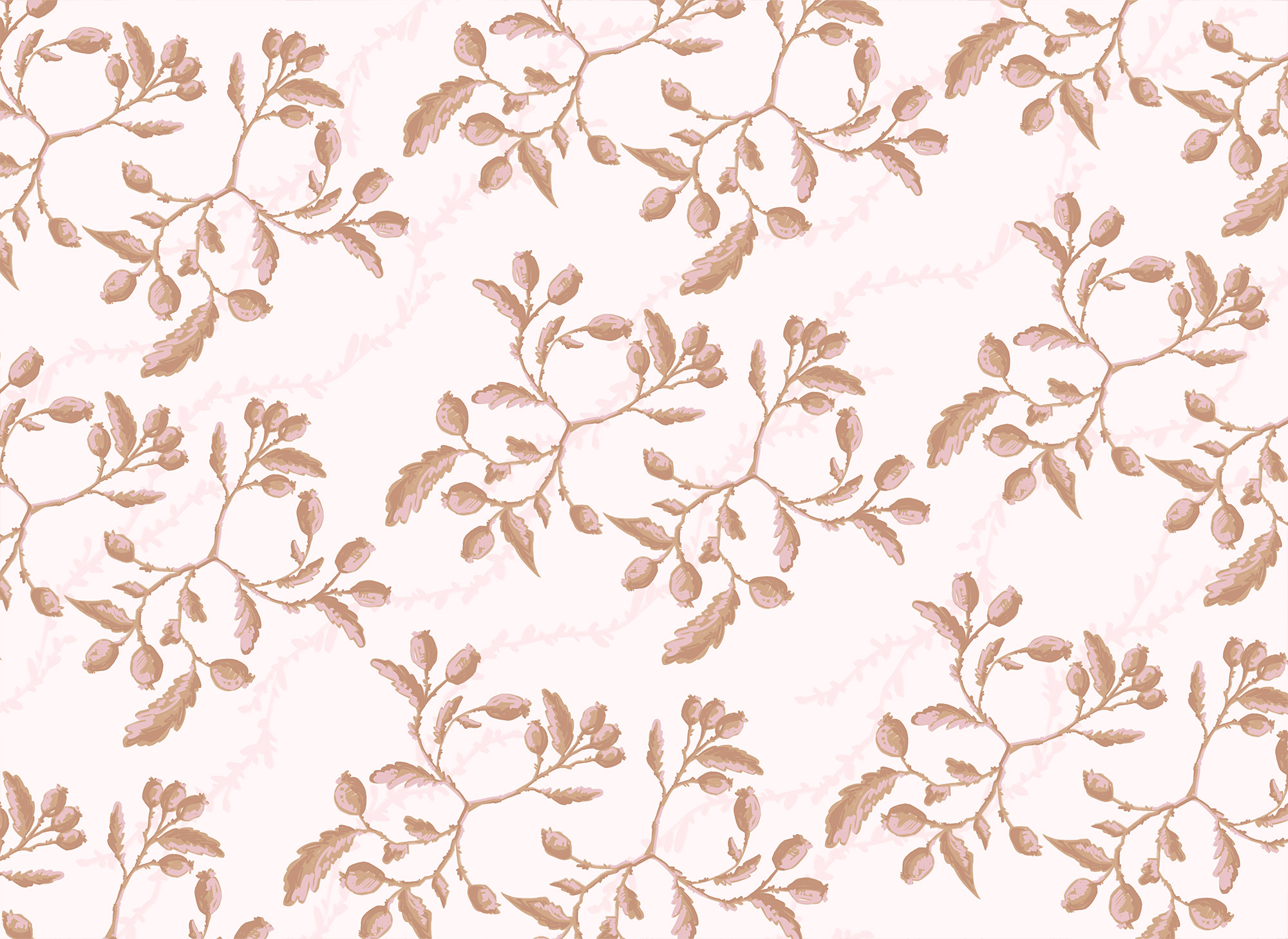 Pattern of leaves and berries Pattern of leaves and berries