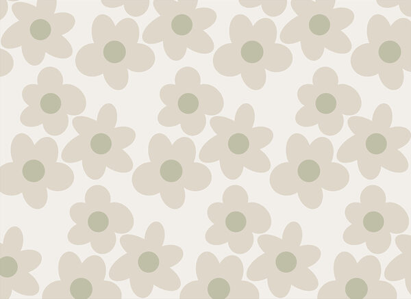 Pattern of flowers on a white background