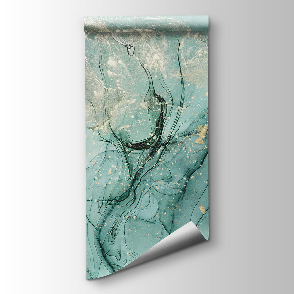 Abstract fluid art in soothing tones