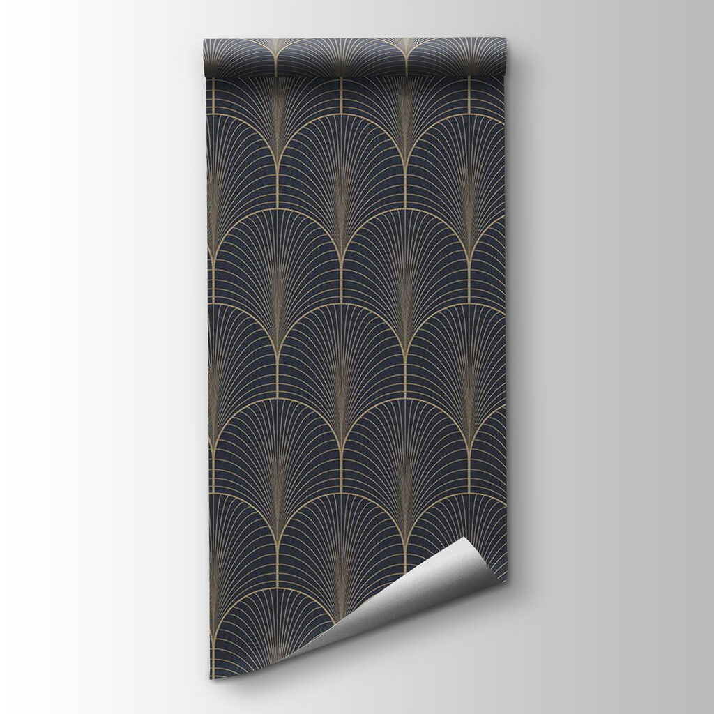 Elegant seamless midnight scallop pattern