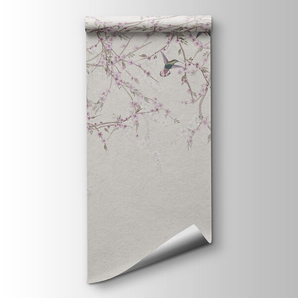 Painting of birds on a tree branch