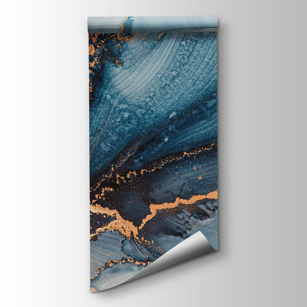 Azure currents mingling with metallic lines Azure currents mingling with metallic lines