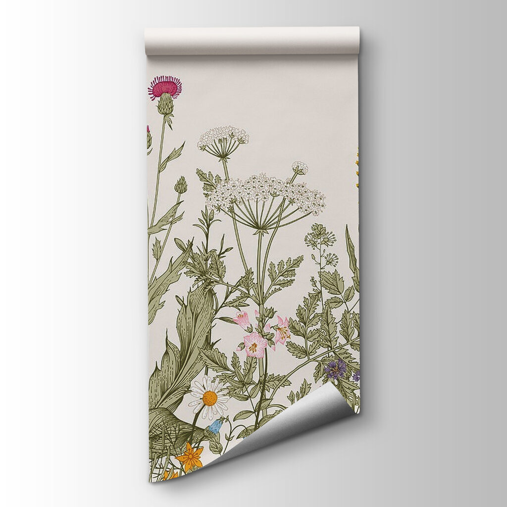 Row of flowers and plants