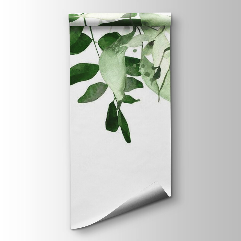 Elegant green leaves background design