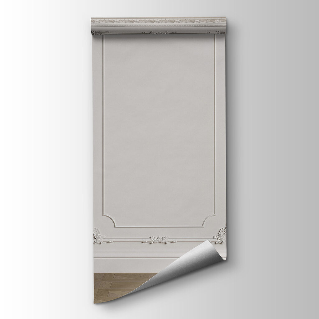 White wall with molding