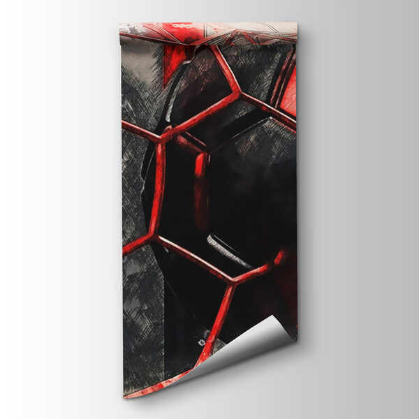 Football ball in a net