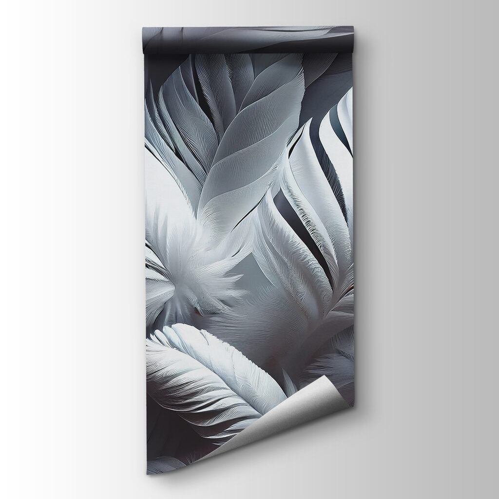 Group of white feathers