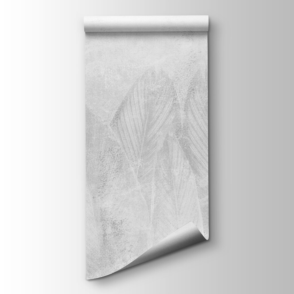 White and grey background with leaves White and grey background with leaves