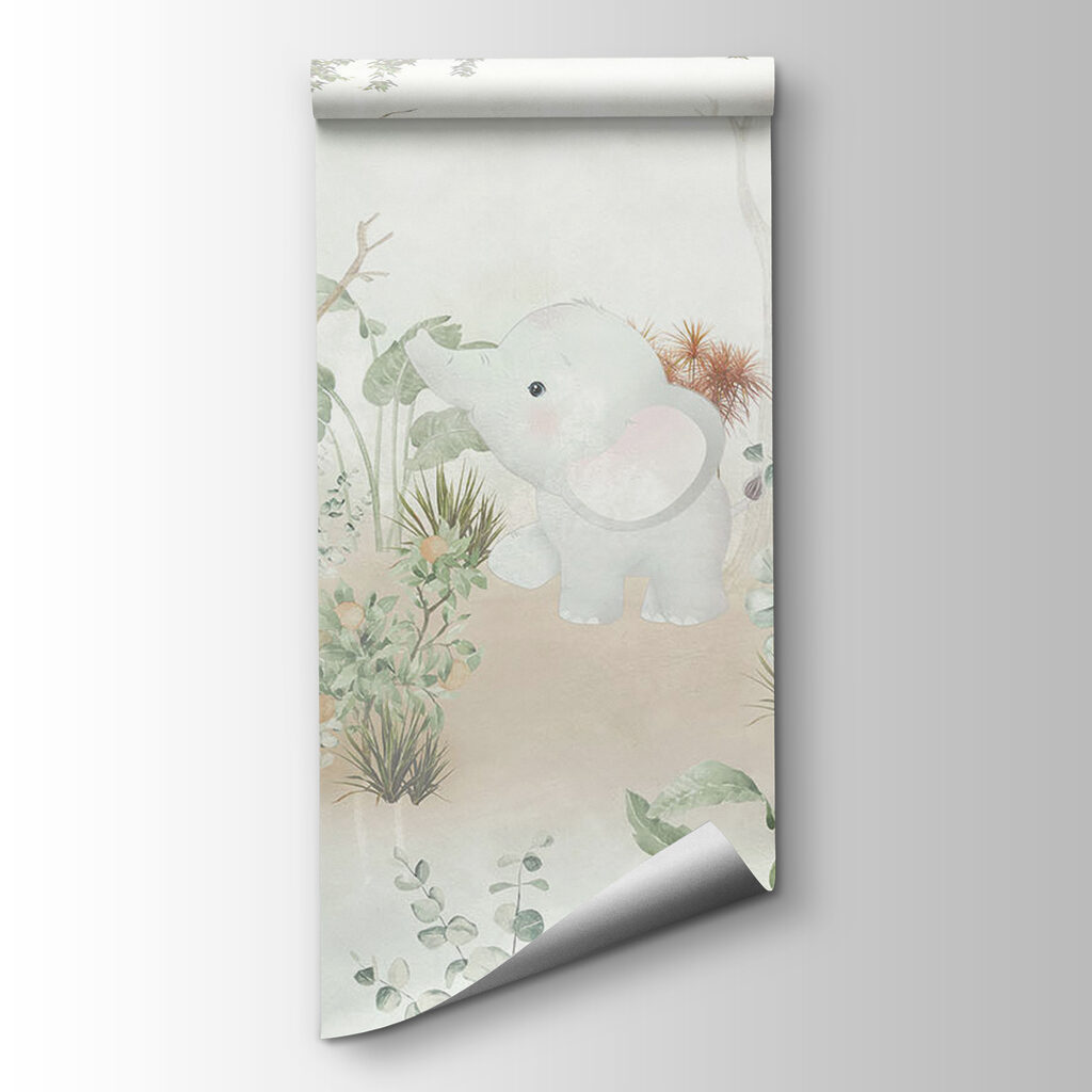 Wallpaper with animals in the forest