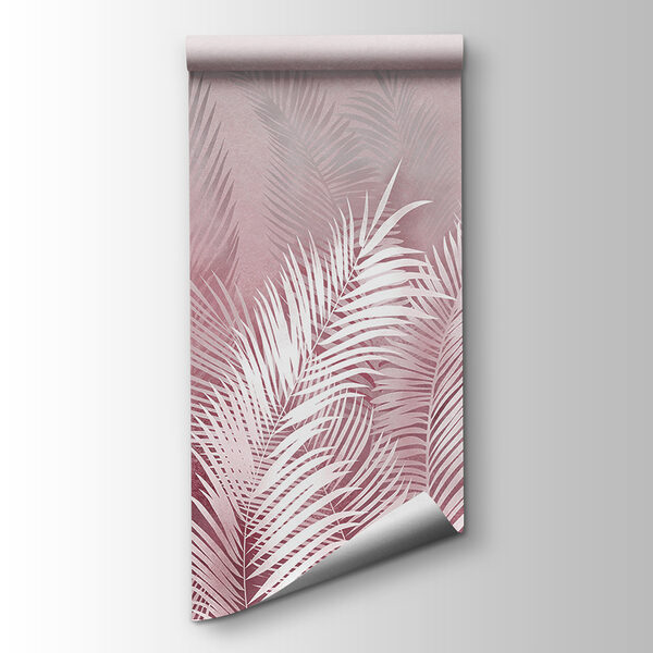 A white feathers on a pink background