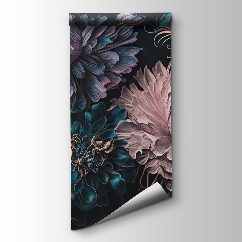 Elegant flowers on a dark background