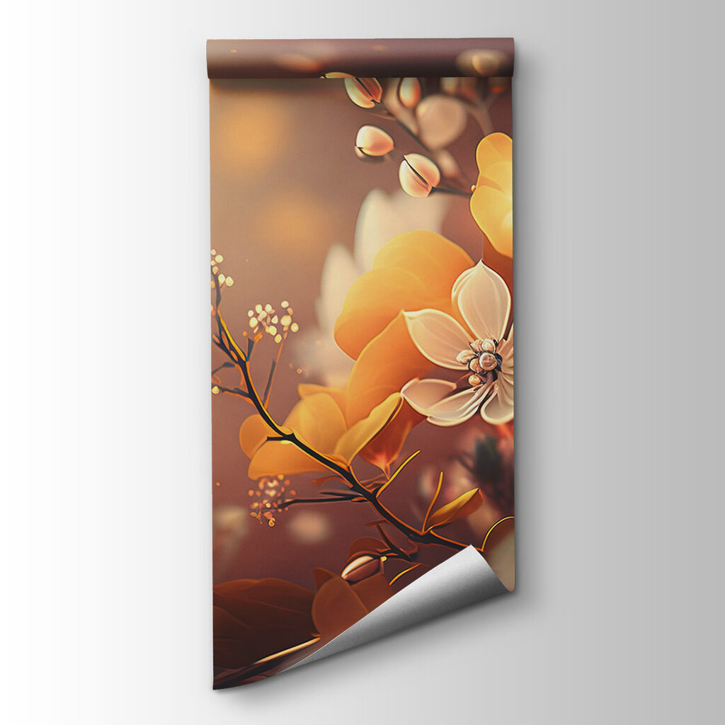 Delicate blooms in soft sunlight