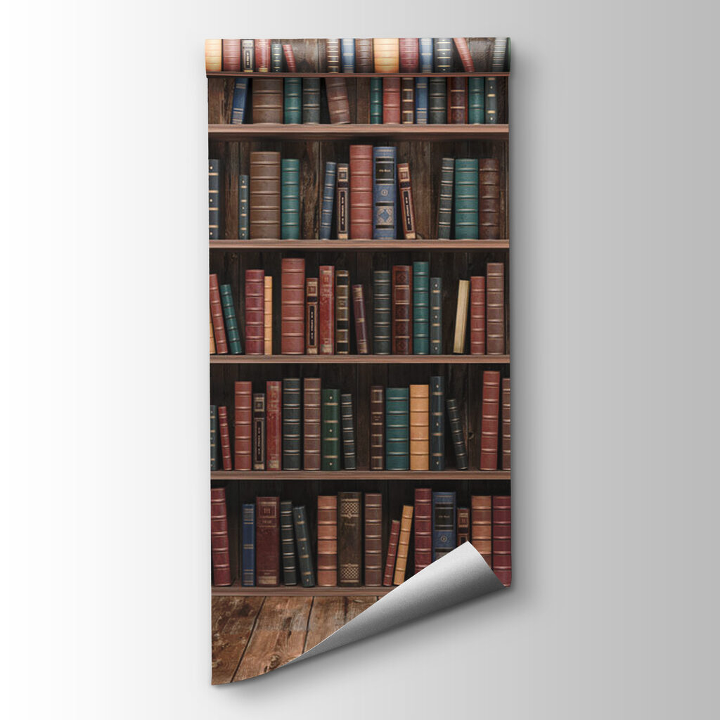 Large book shelf with many books
