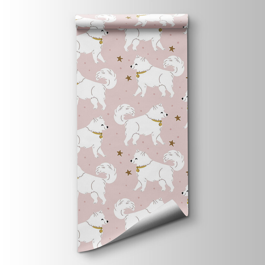 Pattern of white dogs