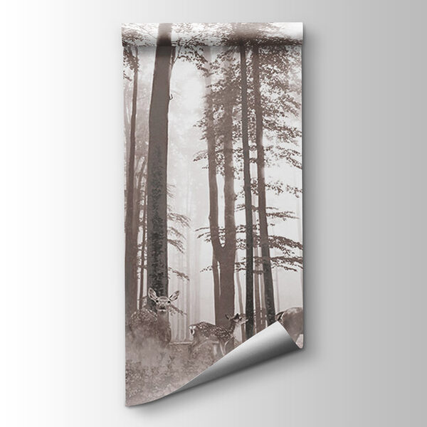 Group of deer in a forest