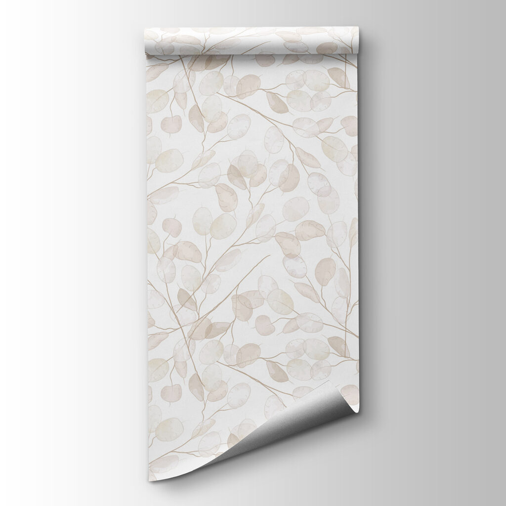 Pattern of white leaves