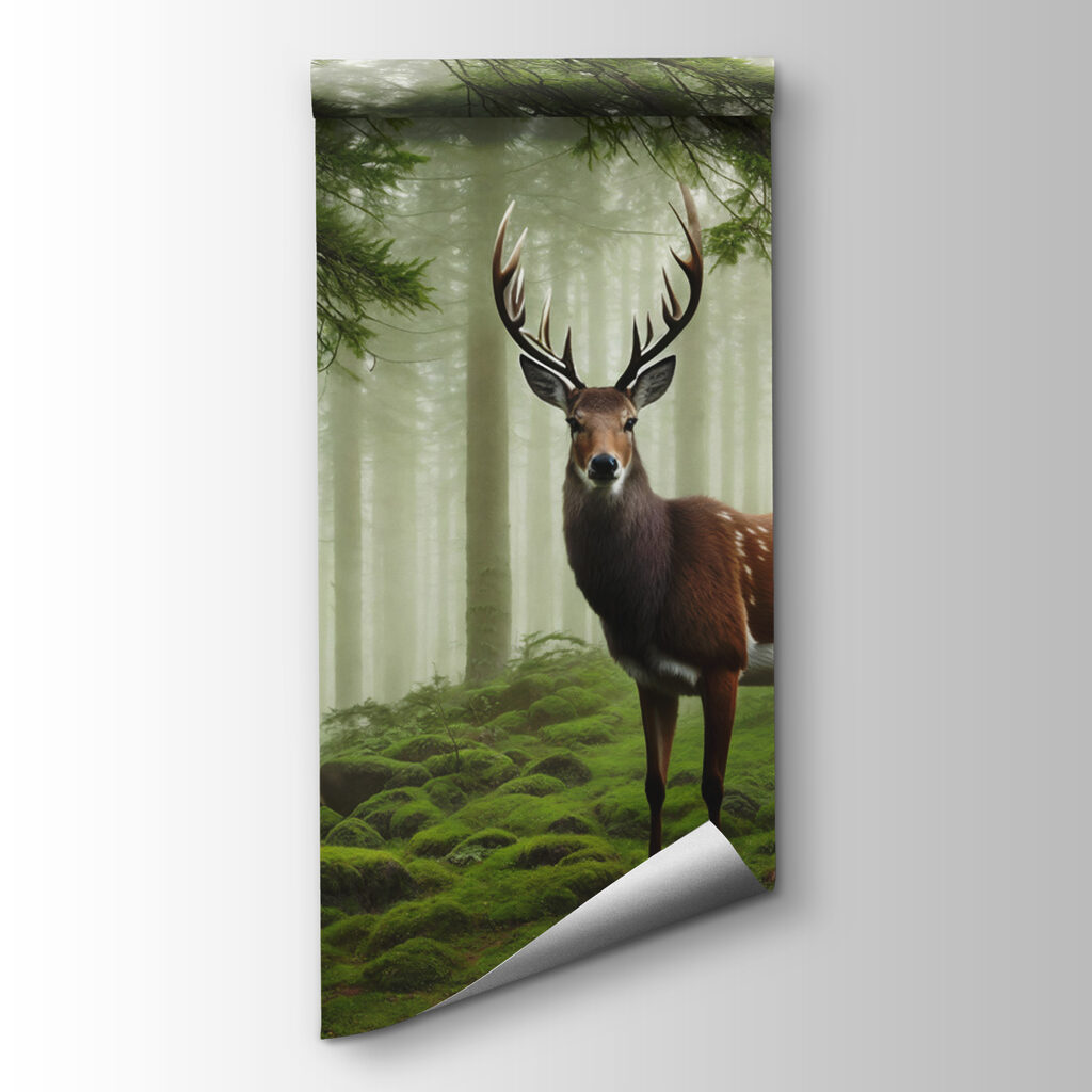 Two deer in a forest