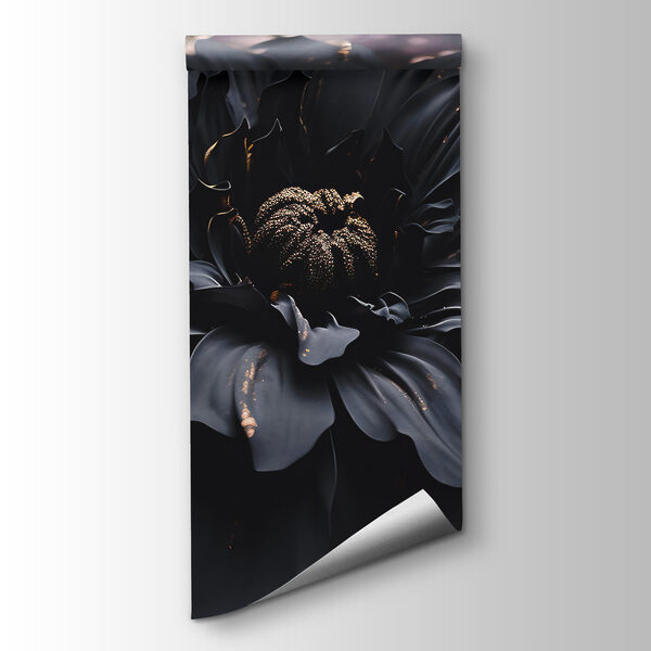 Elegant noir bloom shimmers in dark