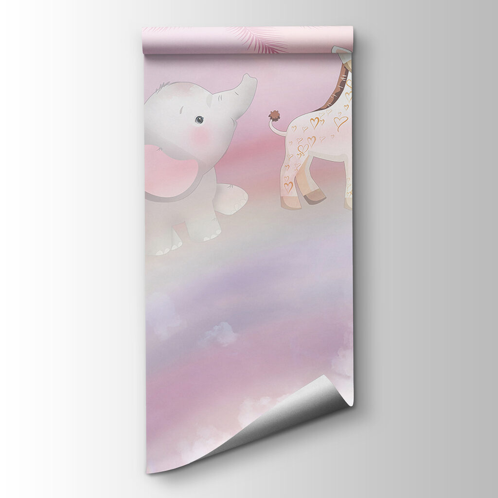 Group of animals on a rainbow Group of animals on a rainbow