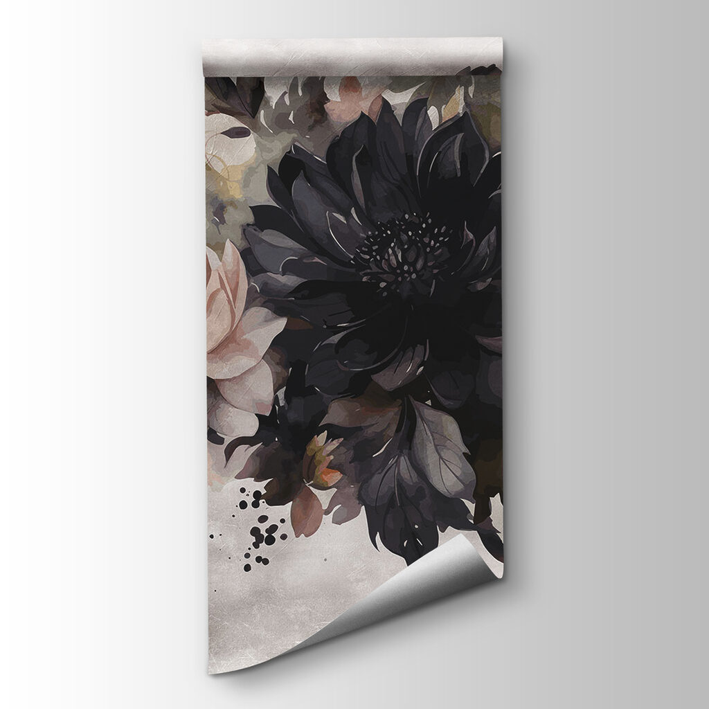 Painting of flowers and leaves