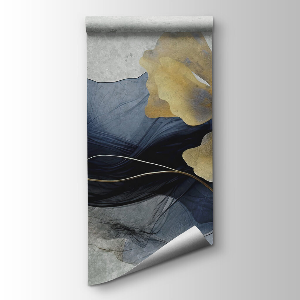 Elegant flower amidst flowing silk