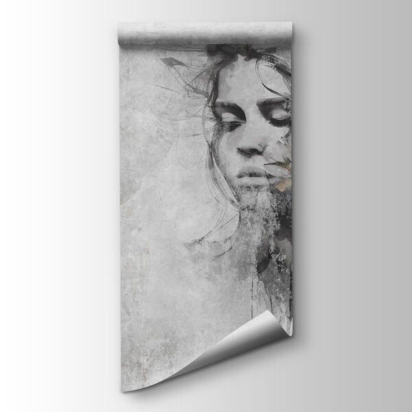 Woman's face with flowers