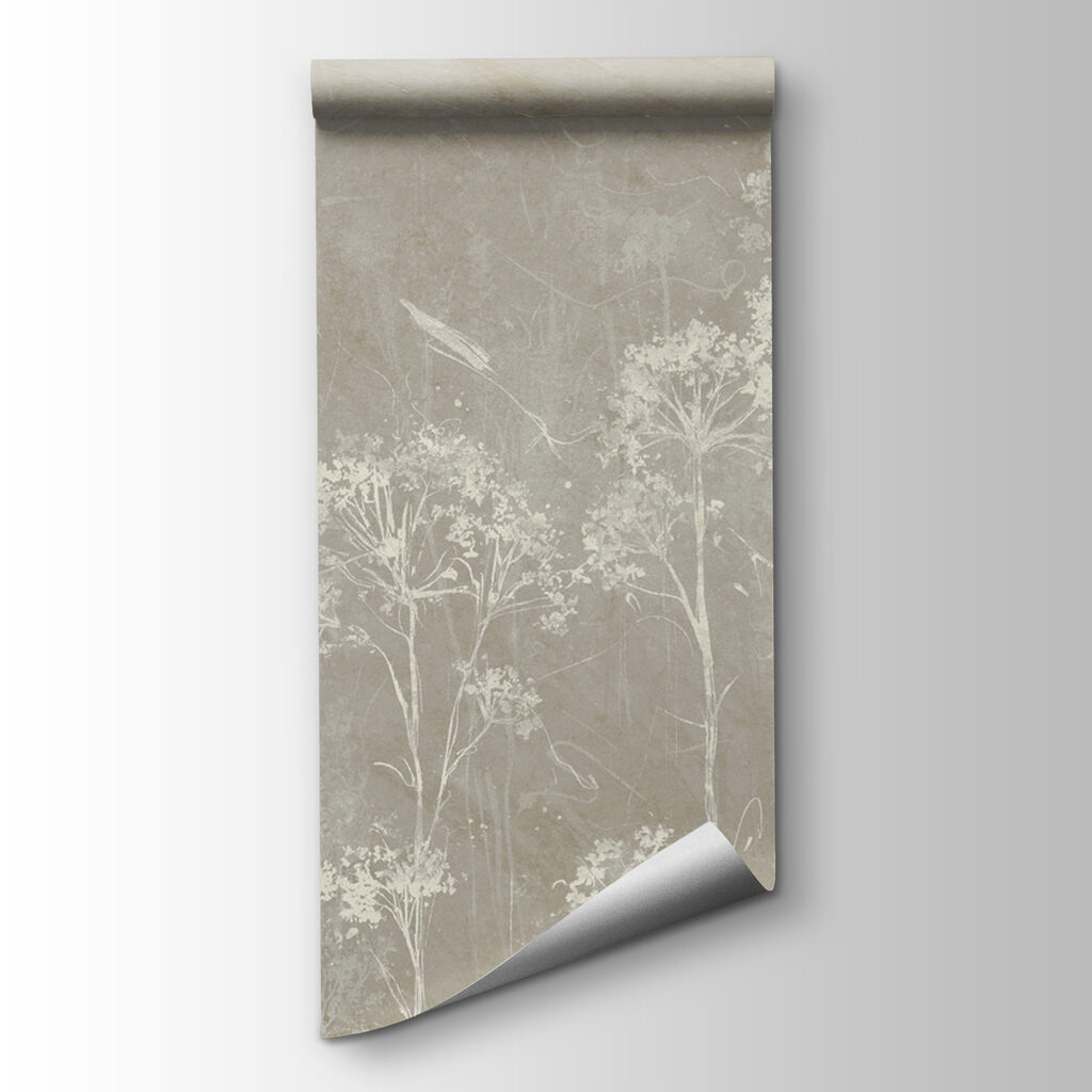 A white flowers on a gray background