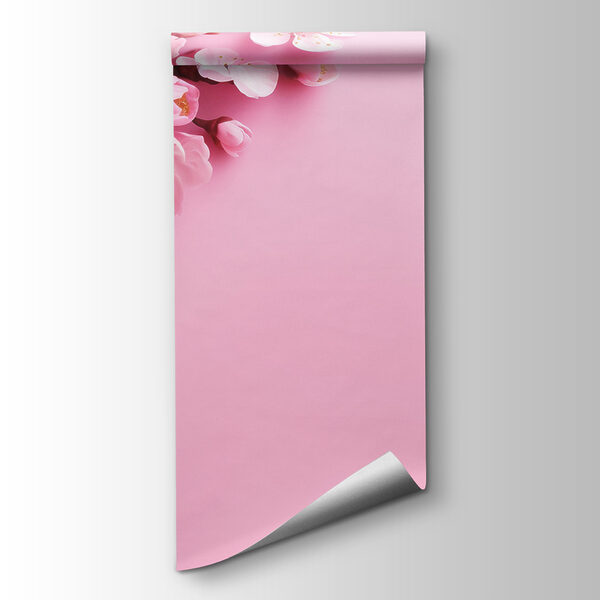 Group of pink flowers on a pink background