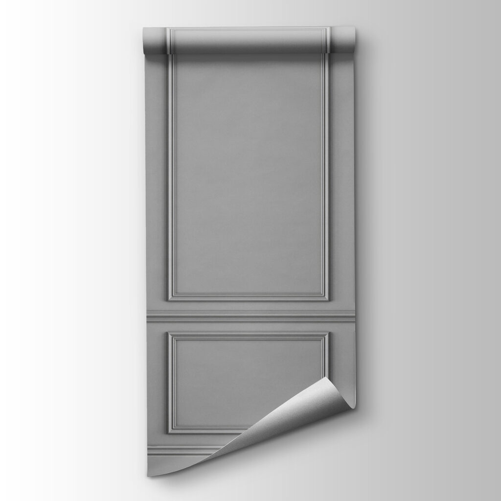 A wall with white panels