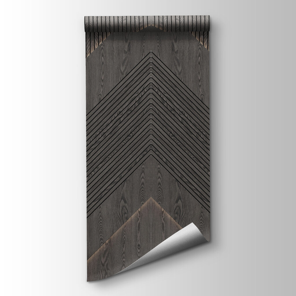 Geometric patterns in dark wood