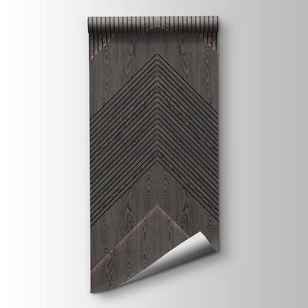Geometric patterns in dark wood