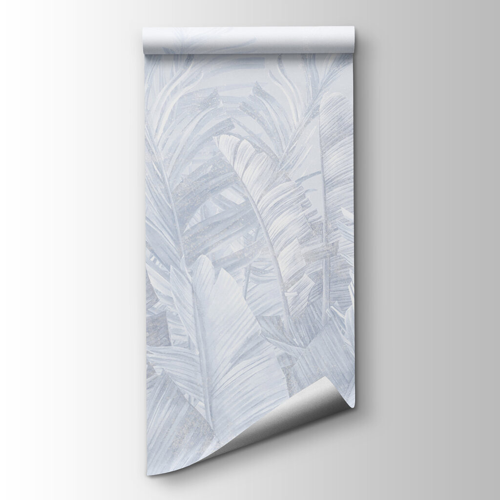 A white leafy pattern